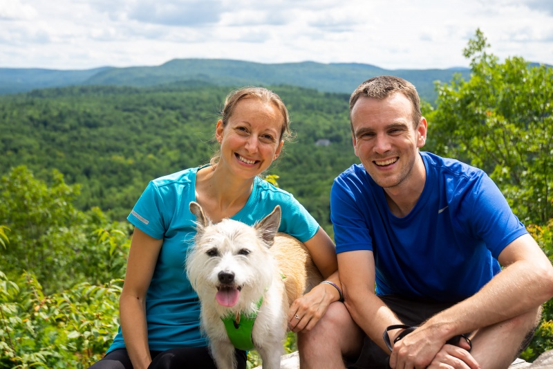 Jenn, husband and dog